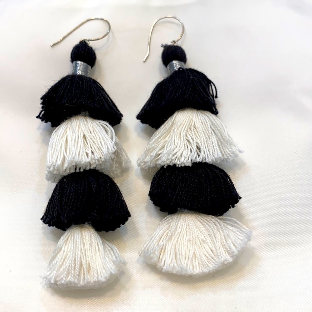 Handmade Argentium Sterling Silver Tassel Earrings